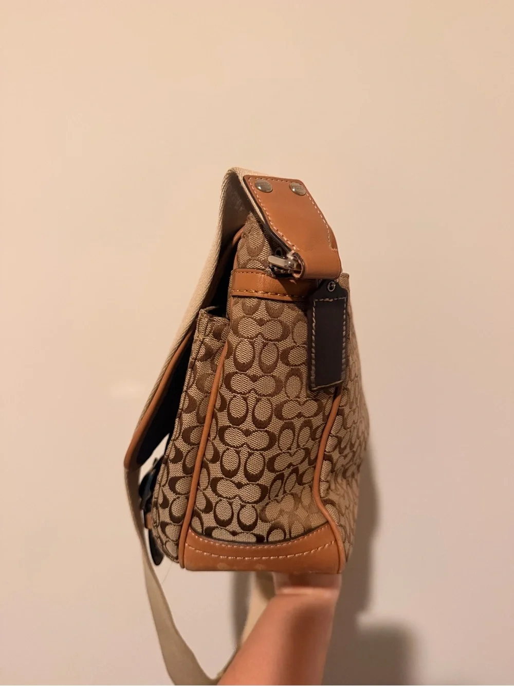 Vintage Coach Signature messenger bag